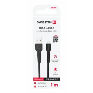 CABLU DE DATE SWISSTEN USB / USB-C 1.0 M NEGRU
