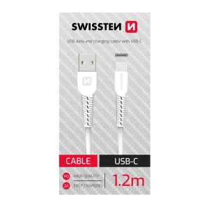 CABLU DE DATE SWISSTEN USB / USB-C 1.2 M ALB (SWISSTEN CDU BOX)