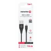 CABLU DE DATE SWISSTEN USB / USB-C NEGRU 1.5M (7mm)