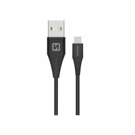 CABLU DE DATE SWISSTEN USB / USB-C NEGRU 1.5M (7mm)