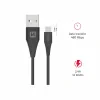 CABLU DE DATE SWISSTEN USB / USB-C NEGRU 1.5M (9mm)
