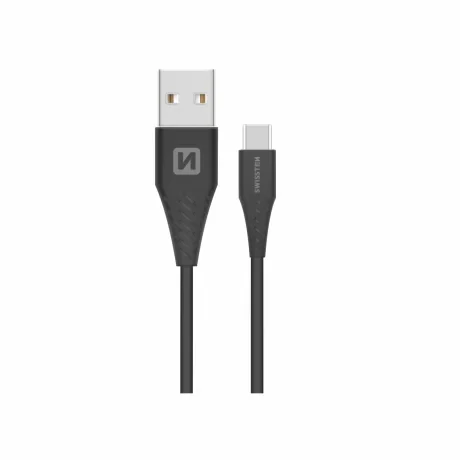 CABLU DE DATE SWISSTEN USB / USB-C NEGRU 1.5M (9mm)