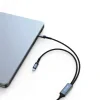 Cablu de încărcare SWISSTEN 2 în 1 100W USB-C / USB-C + LIGHTNING 1,5 m negru