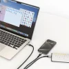 Cablu de încărcare SWISSTEN 2 în 1 100W USB-C / USB-C + LIGHTNING 1,5 m negru