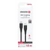 CABLU DE ÎNCĂRCARE SWISSTEN USB-C / LIGHTNING 1.0 M NEGRU 