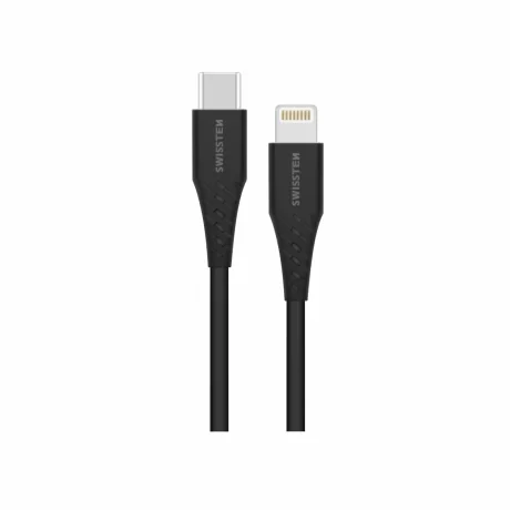 CABLU DE ÎNCĂRCARE SWISSTEN USB-C / LIGHTNING 1.0 M NEGRU 