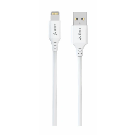 Cablu iPEAX TPU USB-A / LIGHTNING 1M, USB 2.0 ALB