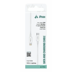 Cablu iPEAX TPU USB-C / LIGHTNING 1.5M, USB 2.0 ALB