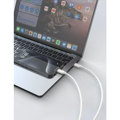 Cablu iPEAX TPU USB-C / USB-C 1.5M, 5A, 100W ALB
