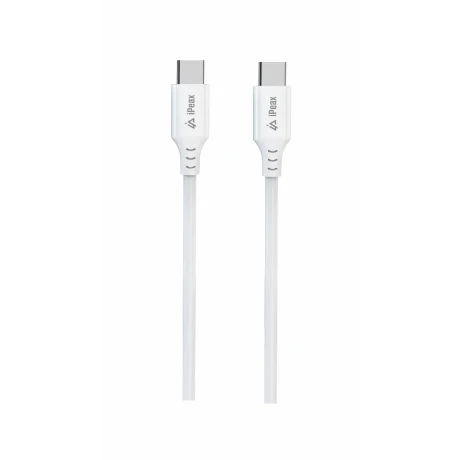 Cablu iPEAX TPU USB-C / USB-C 1M, USB 2.0 ALB