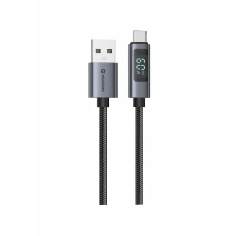 Cablu LCD SWISSTEN USB-A / USB-C 1 M