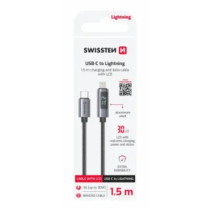 Cablu LCD SWISSTEN USB-C / LIGHTNING 1.5 M