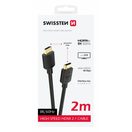 Cablu SWISSTEN HDMI la HDMI 8K 60Hz 2.0 m PVC