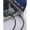 Cablu textil iPEAX FLEXLINE USB-C / LIGHTNING 1.5M, USB 2.0 Negru