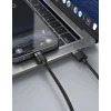 Cablu textil iPEAX USB-A / LIGHTNING 1M, USB 2.0 Negru