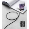 Cablu textil iPEAX USB-A / LIGHTNING 1M, USB 2.0 Negru