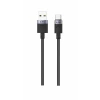 Cablu textil iPEAX USB-A / USB-C 1.5M, USB 2.0 Negru