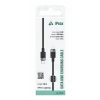 Cablu textil iPEAX USB-C / LIGHTNING 1M, USB 2.0 Negru