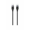 Cablu textil iPEAX USB-C / USB-C 1M, USB 2.0 Negru