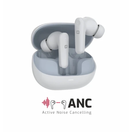 Căști Bluetooth ANC Swissten Focus Albe