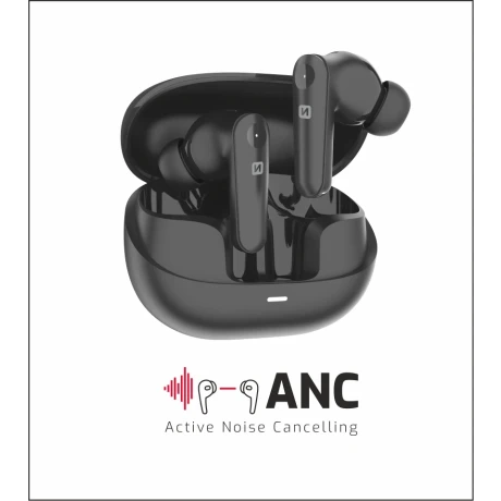 Căști Bluetooth ANC Swissten Focus Negre
