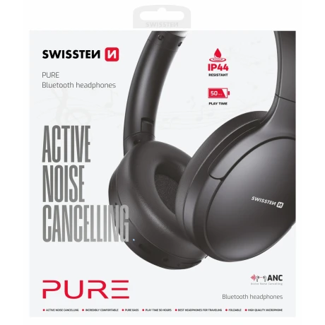 Căști Bluetooth ANC Swissten Pure Black