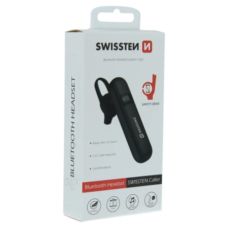 CĂȘTI BLUETOOTH SWISSTEN CALLER NEGRE