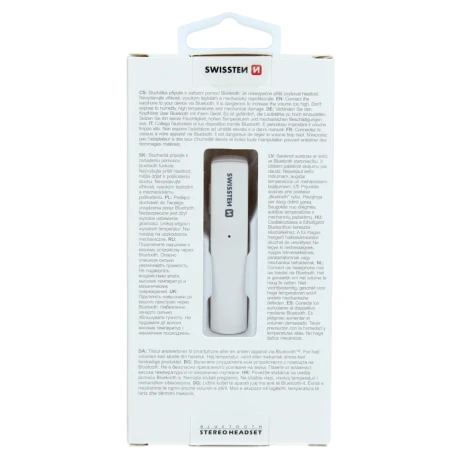 CĂȘTI BLUETOOTH SWISSTEN ULTRA LIGHT UL-9 ALBE