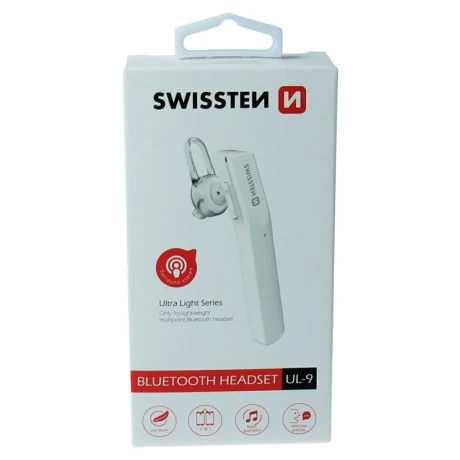 CĂȘTI BLUETOOTH SWISSTEN ULTRA LIGHT UL-9 ALBE