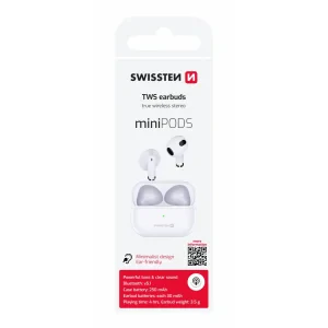 Căști Bluetooth TWS Swissten MiniPods Albe