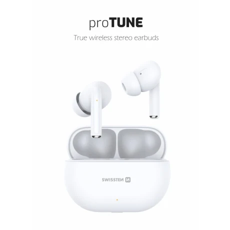 Căști Bluetooth TWS Swissten Pro Tune Albe
