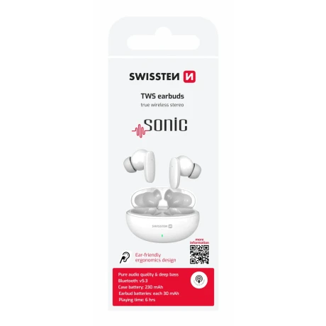 Căști Bluetooth TWS Swissten Sonic White