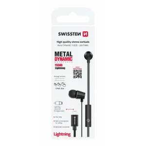 Căști intraauriculare Swissten DYNAMIC LIGHTNING YS500 Negre