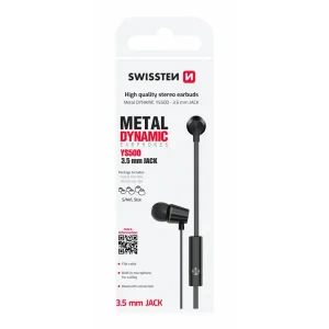 Căști intraauriculare Swissten DYNAMIC YS500 negre