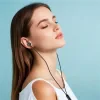 Căști iPEAX cu fir, jack de 3,5 mm, negre