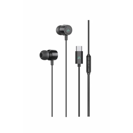 Căști iPEAX cu fir USB-C negre