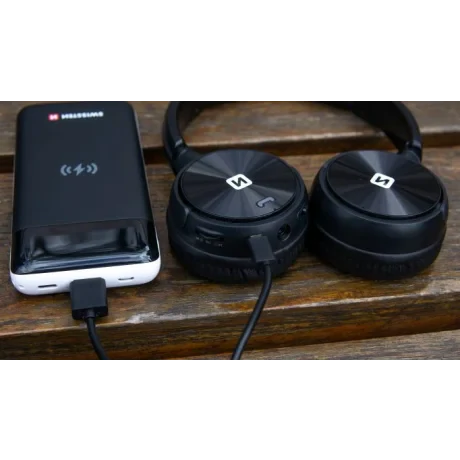 Căști stereo fără fir Swissten Trix Black