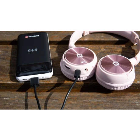 Căști stereo fără fir Swissten Trix roz