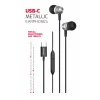 CĂȘTI USB-C SWISSTEN NEGRU METALIC