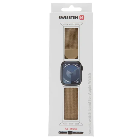 CUREALĂ SWISSTEN MESH PENTRU APPLE WATCH 42 / 44 / 45 / 49 mm AUR