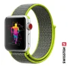 CURELĂ DIN NAILON SWISSTEN PENTRU APPLE WATCH 38 / 40 / 41 mm VERDE STRĂLUCITOR