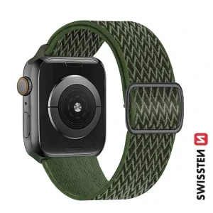 CURELĂ DIN NAILON SWISSTEN PENTRU APPLE WATCH 42 / 44 / 45 / 49 mm KAKI (cu cataramă)