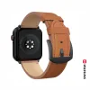 CURELĂ DIN PIELE SWISSTEN PENTRU APPLE WATCH 42 / 44 / 45 / 49 mm MARO (cataramă neagră și clemă neagră)