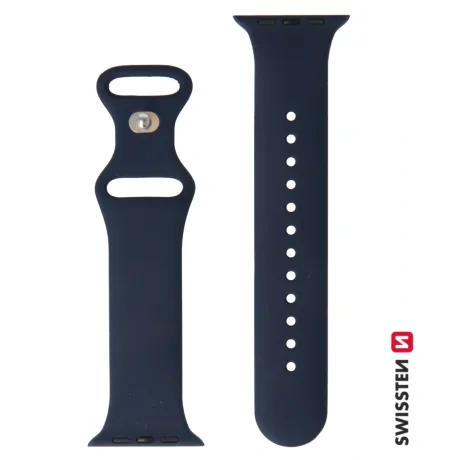 CURELĂ DIN SILICON SWISSTEN PENTRU APPLE WATCH 38 / 40 / 41 mm BLEUMARIN