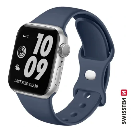CURELĂ DIN SILICON SWISSTEN PENTRU APPLE WATCH 38 / 40 / 41 mm BLEUMARIN