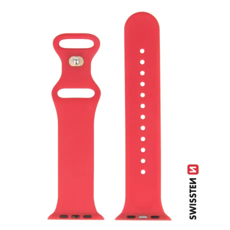 CURELĂ DIN SILICON SWISSTEN PENTRU APPLE WATCH 38 / 40 / 41 mm ROȘIE