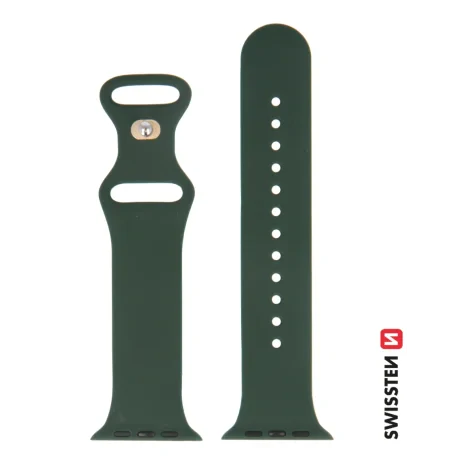 CURELĂ DIN SILICON SWISSTEN PENTRU APPLE WATCH 38 / 40 / 41 mm VERDE