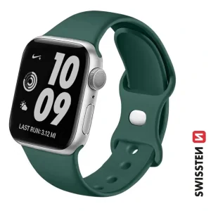 CURELĂ DIN SILICON SWISSTEN PENTRU APPLE WATCH 38 / 40 / 41 mm VERDE