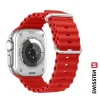 CURELĂ DIN SILICON SWISSTEN PENTRU APPLE WATCH - CURELE MARINE 42 / 44 / 45 / 49 mm ROȘIE