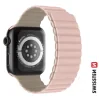 CURELĂ DIN SILICON SWISSTEN PENTRU APPLE WATCH - MAGNETICĂ 38 / 40 / 41 mm ROZ/CAPPUCCINO